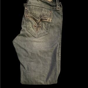 Rock Revival Straight Leg Jeans - Dark Gray